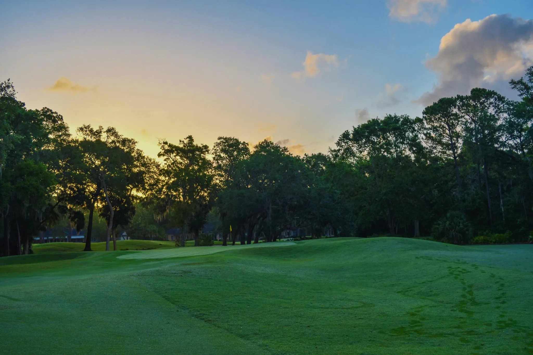 A Georgia golf course at sunset