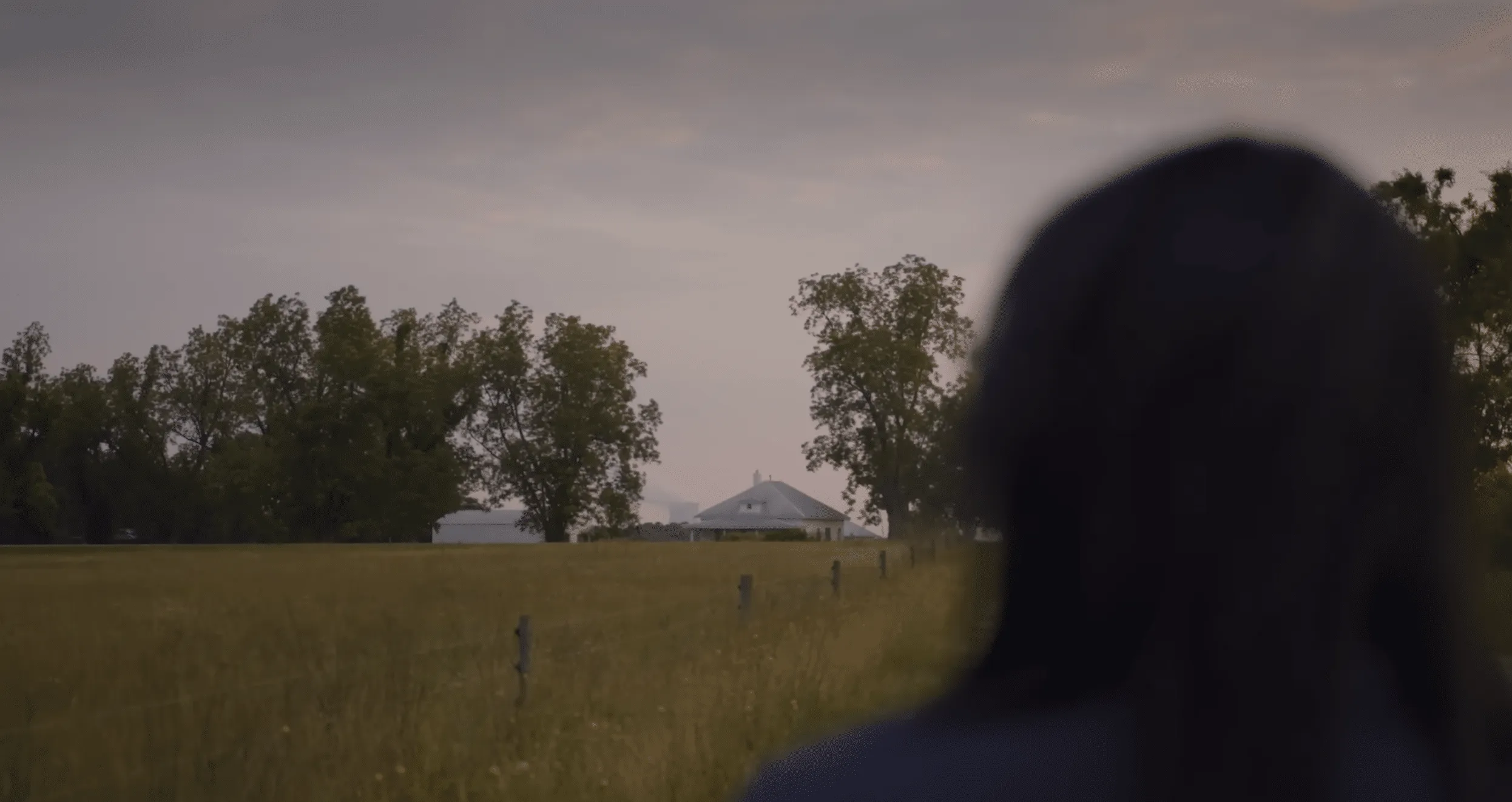 Looking across the Georgia countryside toward Plant Vogtle